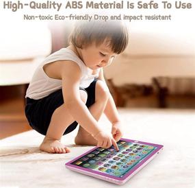 img 1 attached to Обучающий планшет Educational Touch Pad для веселого изучения цифр, букв, правописания и животных (красный)