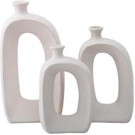 🏺 white ceramic vase set - 3 vases with matte design - modern home decoration accessories - perfect for vase decor (ly688set) logo