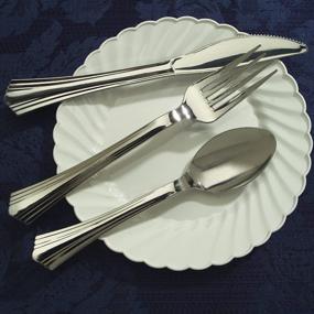 img 3 attached to 🍽️ 160-Pack Reflections Plastic Silverware Set for Easy Entertaining