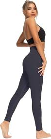 img 1 attached to OXZNO Lightweight Compression Leggings Women（Black，L） Sports & Fitness for Running