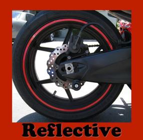img 1 attached to Reflective Wheel Stripe Motorcycle Wheels