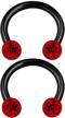 horseshoe circular barbell earrings piercing logo