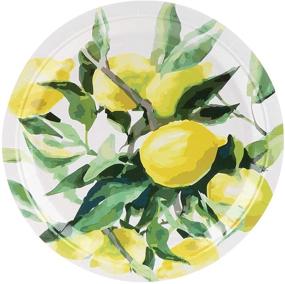 img 1 attached to 🍋 80-Count Lemon Party Paper Plates - Disposable Supplies for Appetizers, Lunch, Dinner, Desserts, Brunch, and Garden Parties - 9 x 9 Inches
