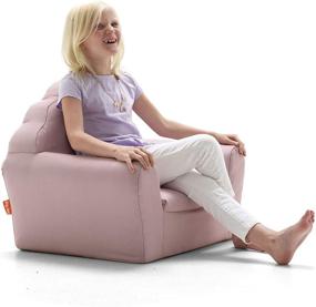 img 2 attached to 🪑 Big Joe Art Deco Lenox Morganite Pink Kid's Chair: Stylish and Comfortable Seating for Your Little Ones