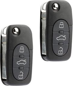 img 3 attached to 🔑 2-упаковка замены бесключевого пульта управления Flip Key Fob для VW Beetle, Golf, Jetta, Passat 1998-2001 (HLO1J0959753F)