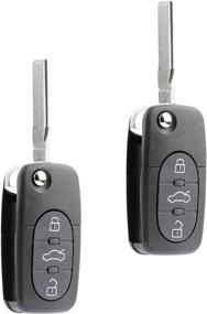 img 2 attached to 🔑 2-упаковка замены бесключевого пульта управления Flip Key Fob для VW Beetle, Golf, Jetta, Passat 1998-2001 (HLO1J0959753F)