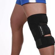 universal size knee ice pack wrap soft brace + compression for fast pain 👨 relief post-knee surgery, injuries - recommended by ortho mds as safe, effective, and usa made логотип