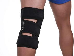 img 2 attached to Universal Size Knee Ice Pack Wrap Soft Brace + Compression for Fast Pain 👨 Relief Post-Knee Surgery, Injuries - Recommended by Ortho MDs as Safe, Effective, and USA Made