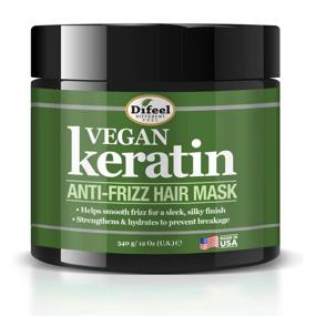 img 4 attached to Difeel Vegan Keratin Hair Mask - 12 oz Anti-Frizz Treatment: Vegan & Cruelty Free