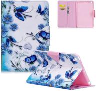 🦋 premium blue ipad mini 2/3 cover with kickstand, auto sleep/wake, magnetic closure, and shockproof - ideal notebook case for apple ipad mini 1st, 2nd, and 3rd generation - blue butterfly design logo