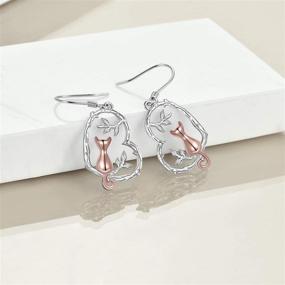 img 3 attached to 🐾 Sterling Silver Cute Animal Dangle Earrings - Hypoallergenic Jewelry for Women and Girls - POPPYKE Collection