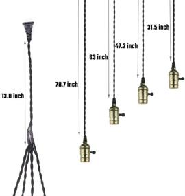 img 3 attached to 💡 Industrial Bronze Pendant Light Kit with Vintage Switches | E26/E27 Lamp Sockets for Kitchens, Dining Rooms, Bars, and Restaurants