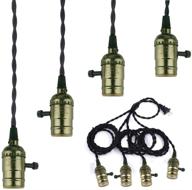 💡 industrial bronze pendant light kit with vintage switches | e26/e27 lamp sockets for kitchens, dining rooms, bars, and restaurants логотип