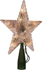 img 4 attached to 🌟 Clear 7-Inch Kurt Adler Star Treetop 10-Light Set: Stunning Tree Decor with Sparkling Elegance
