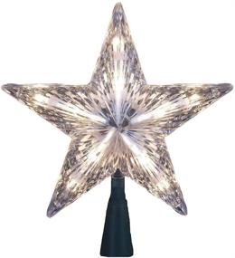 img 3 attached to 🌟 Clear 7-Inch Kurt Adler Star Treetop 10-Light Set: Stunning Tree Decor with Sparkling Elegance