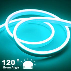 img 3 attached to 🔵 LanM Epoch Neon Flex Strip Light, 16.4ft/5m LED Light Strip, 12v 600 SMD2835 LEDs, Waterproof & Green, Neon Outdoor/Indoor Decor, Ice Blue