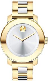 img 4 attached to 🕰️ Stylish Movado Women's BOLD Iconic Metal 2-Tone Watch - Gold/Silver (Model 3600129)