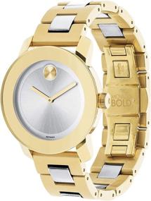 img 2 attached to 🕰️ Stylish Movado Women's BOLD Iconic Metal 2-Tone Watch - Gold/Silver (Model 3600129)