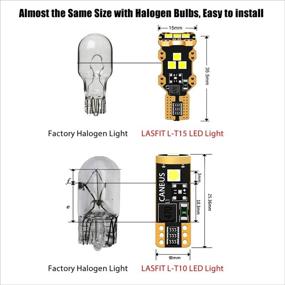 img 3 attached to 💡 LASFIT 194 921 LED Bulbs for License Plate & Reverse Lights, White (4 Pack) - Combo Kit, 168/T10 & 912/T15 Compatible