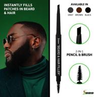 🌱 top-rated beard & hair filler pen/pencil & brush - quickly fill patches & thin areas to achieve a flawless beard & hairline - superior to hair fiber - water-resistant - vegan formula enriched with vitamin e for enhanced hair growth logo
