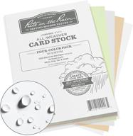 📝 rite in the rain all weather card stock, 5" x 7", heavyweight, 100lb, 20 sheets each of white, green, tan, and gray, 80 sheets total (no. hw57m) logo