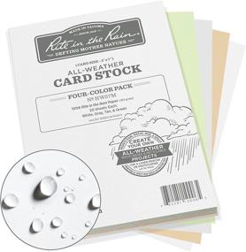 img 4 attached to 📝 Rite in the Rain All Weather Card Stock, 5" x 7", Heavyweight, 100lb, 20 Sheets each of White, Green, Tan, and Gray, 80 Sheets Total (No. HW57M)