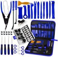 🛠️ autoxel byniiur 88 pcs trim removal tool set - fastener terminal remover, bumper retainer clips, adhesive cable clips pry kit, panel radio removal, clip pliers - blue logo
