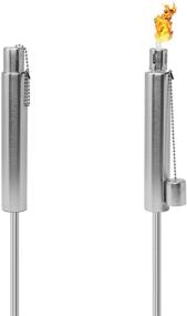 img 4 attached to 🔥 Matney Stainless Steel Torches - 5 ft Outdoor Citronella Oil Torch Lamp for Gardens, Lawns, Backyard Parties - Includes Fiberglass Wick and Snuffer Cap - Set of 2 (11.5 oz)