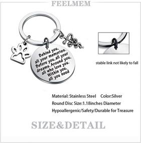 img 3 attached to 🔑 Behind You All Memories Keychain - Ideal Gift for Veterinary Students and Vet Techs - FEELMEM Vet Tech Gift