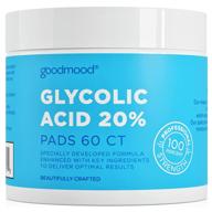 🍊 goodmood 20% glycolic acid peel pads for face & body | peeling treatment | acne pads | exfoliating face peel | 60 count logo