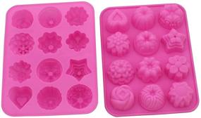 img 3 attached to 🌸 Premium Silicone Molds for Bath Bomb, Soap, Chocolate, Candy Making - Flower & Heart Shape (2 Pack)