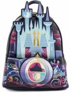 🏰 loungefly disney cinderella castle series: stylish double strap shoulder bag for women logo