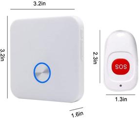 img 3 attached to 🔔 Wireless Personal Pager Alarm System for Elderly, Kids, Handicapped, and Pregnant Women - ALEENFOON Patient Alert Home Safety Emergency Call Button Doorbell Monitor Caregiver (1 to 2)