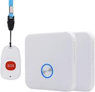 🔔 wireless personal pager alarm system for elderly, kids, handicapped, and pregnant women - aleenfoon patient alert home safety emergency call button doorbell monitor caregiver (1 to 2) logo