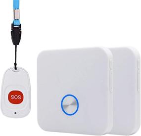 img 4 attached to 🔔 Wireless Personal Pager Alarm System for Elderly, Kids, Handicapped, and Pregnant Women - ALEENFOON Patient Alert Home Safety Emergency Call Button Doorbell Monitor Caregiver (1 to 2)