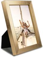 📸 mimosa moments gold metallic picture frame with brushed satin finish - 5x7" desk photo display логотип