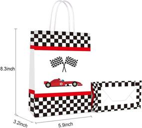 img 2 attached to 🏎️ Race Car Themed Party Favor Bags: 16 PCS Goody Treat Candy Bags for Racing Car Birthday Decorations