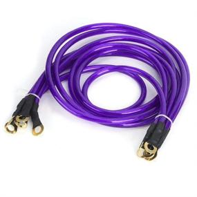 img 1 attached to 🚗 Enhanced Car Grounding Wire System Kit – Universal 5-Point Strengthened Ground Cable for Efficient Grounding (Purple)