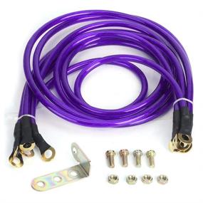 img 4 attached to 🚗 Enhanced Car Grounding Wire System Kit – Universal 5-Point Strengthened Ground Cable for Efficient Grounding (Purple)