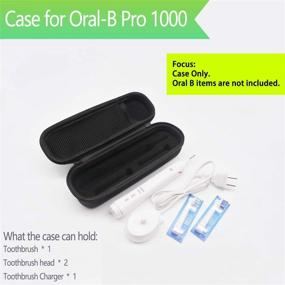 img 2 attached to 🦷 Oral B Electric Toothbrush Hard Travel Case Bag - Fits Oral-B Pro 1000, 2000, 3000, 3500, 1500 - Mesh Pocket for Accessories, Soft Lining for Optimal Protection