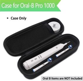 img 3 attached to 🦷 Oral B Electric Toothbrush Hard Travel Case Bag - Fits Oral-B Pro 1000, 2000, 3000, 3500, 1500 - Mesh Pocket for Accessories, Soft Lining for Optimal Protection