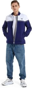 img 1 attached to MADENOBLE Sweatshirt Lightweight Sportswear Color Block Sports & Fitness