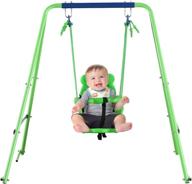 🌿 yacool toddler swing set: safe and secure outdoor metal swing set with seat belts and anchors logo