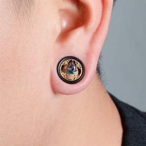 img 1 attached to 👂 COOEAR Tunnels Piercing Earrings: Stylish Jewelry for Women's Stretched Earlobes