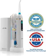 [new launch] jetpik jp210- solo+ – rechargeable portable power water flosser with pulsating floss technology and wireless dental water jet cleaning and sonic toothbrush for home and travel usage logo