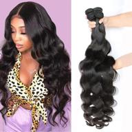 💇 premium brazilian virgin human hair bundles - 9a body wave (30 30 30) - unprocessed & natural black logo