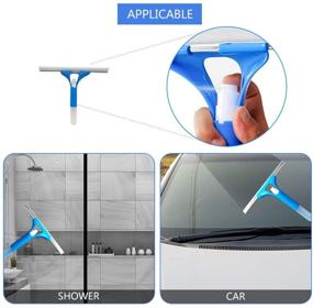 img 1 attached to Ulihome Window Squeegee Cleaning Tool: All-in-One Window Cleaner with Extension Pole - Perfect for Shower, Car, and High Windows!