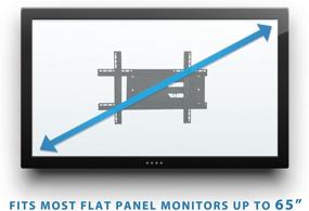 img 2 attached to 📺 Full Motion Articulating TV Wall Mount Bracket for 32-70” Plasma, LED, LCD Flat Screens – Mount-It!, Supports up to 100 lbs and 600x400 VESA, Tilt, Swivel, Extend, Compress