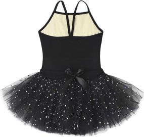 img 3 attached to 👧 Ephex Little Girls Glitter Cotton Camisole Tutu Leotard for Ages 2-9