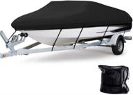 🛥️ anglink waterproof boat cover: heavy duty 600d polyester oxford | professional bass runabout cover - durable, tear-proof & all-weather protection | fits 16-22ft v-hull and tri-hull boats logo